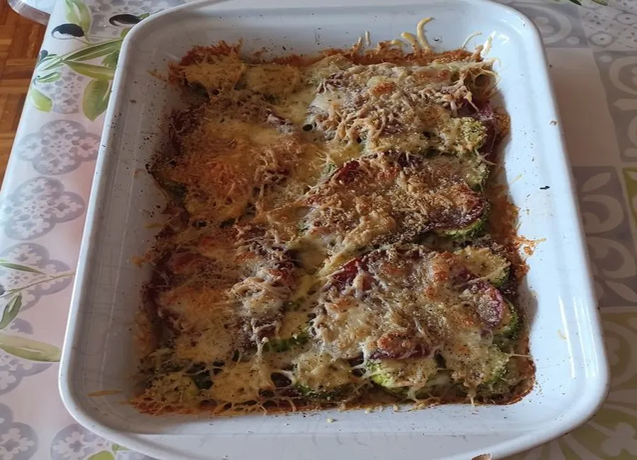 Lasagnes de courgettes mozzarella et coppa