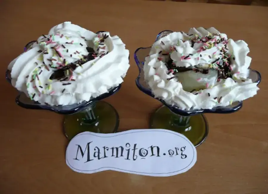 Poire belle hélène croustillante