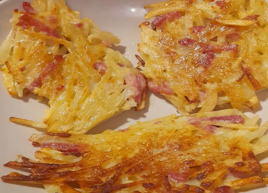 Galettes de pomme de terres aux lardons