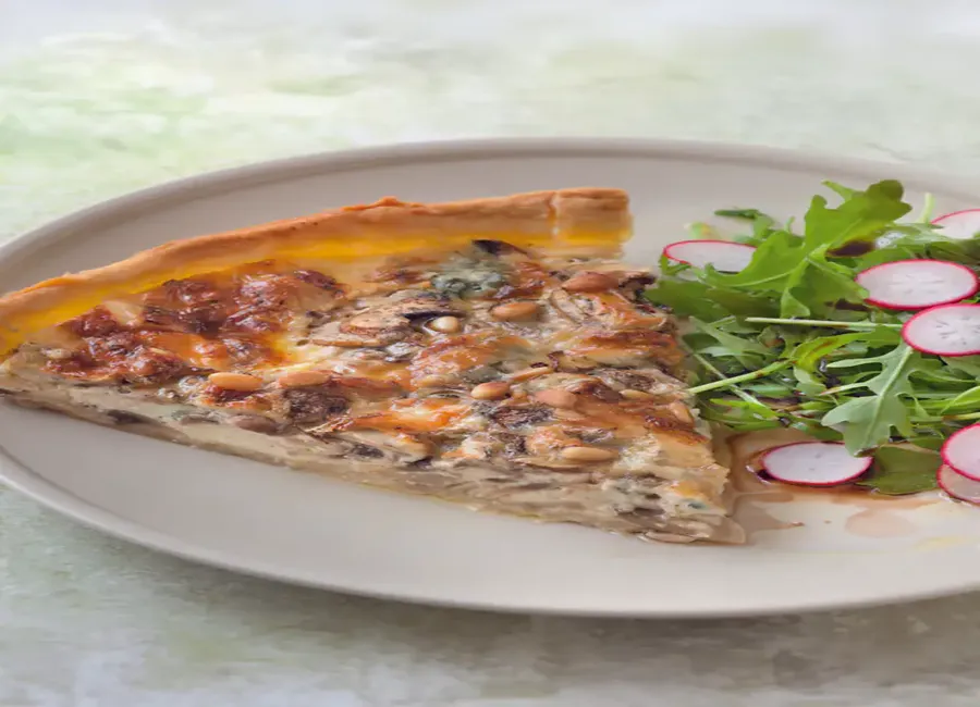 Quiche champignons à la fourme d'ambert