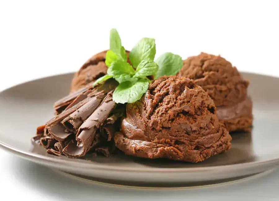 Glace au chocolat sans oeufs