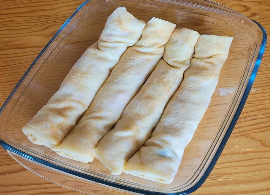 Crêpes au jambon et bleu d'auvergne