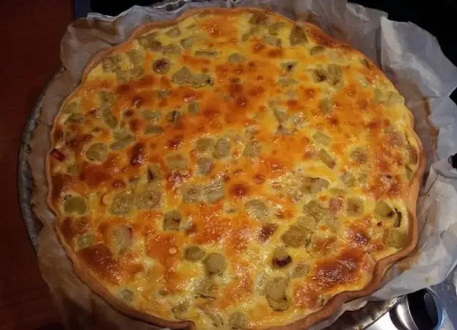 Tarte alsacienne à la rhubarbe