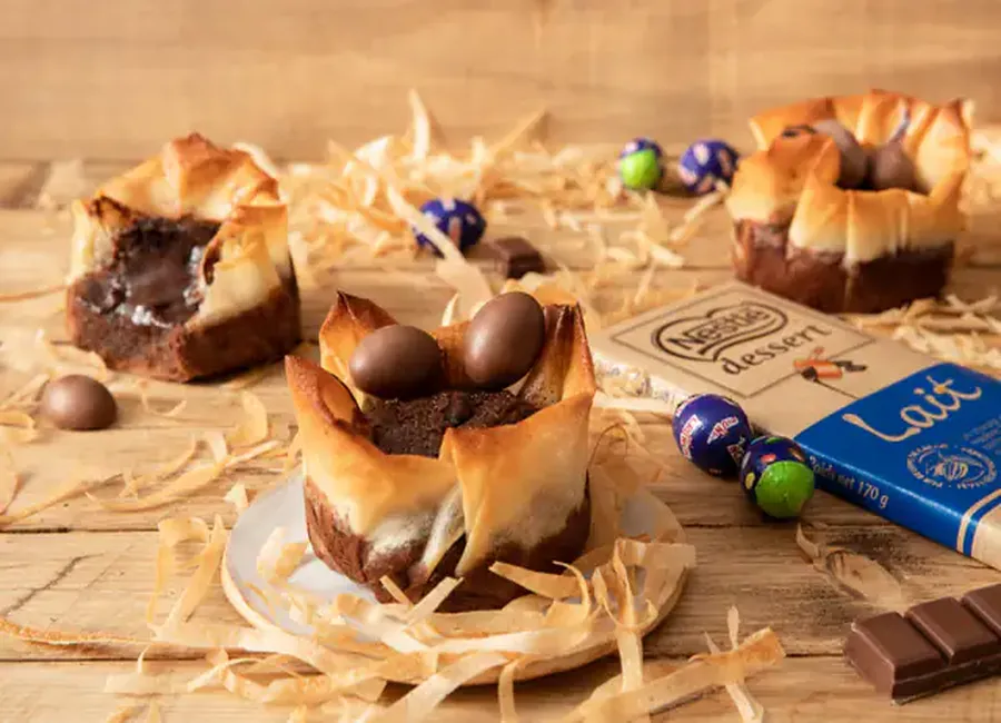 Nids croustillants au chocolat au lait nestlé dessert®