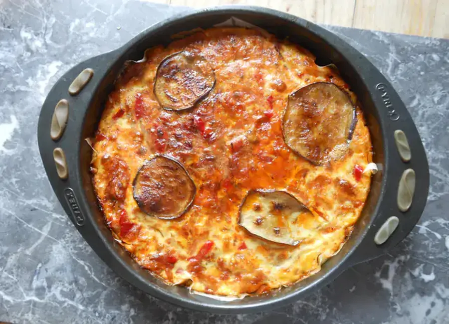 Gratin au fenouil et aubergines