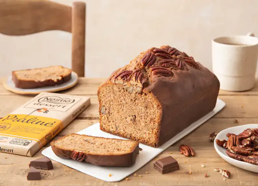 Cake au chocolat praliné et noix de pécan nestlé dessert®