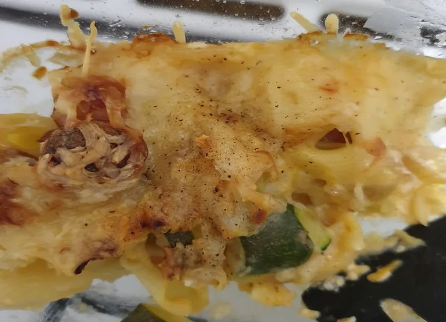 Gratin de courgettes et de pâtes