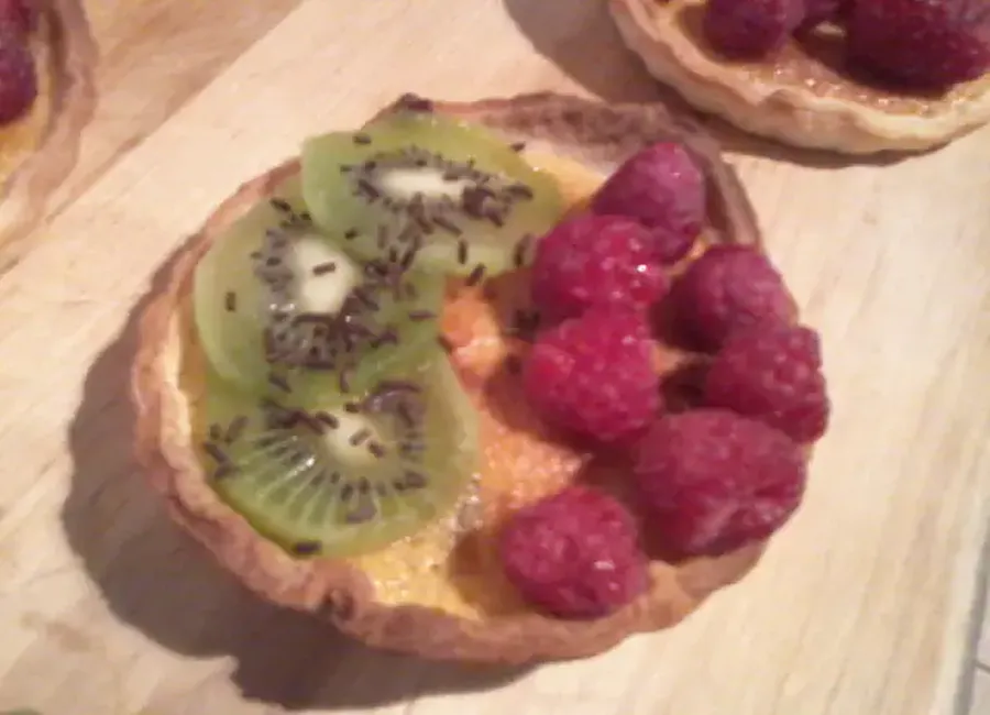 Tarte simple à la framboise