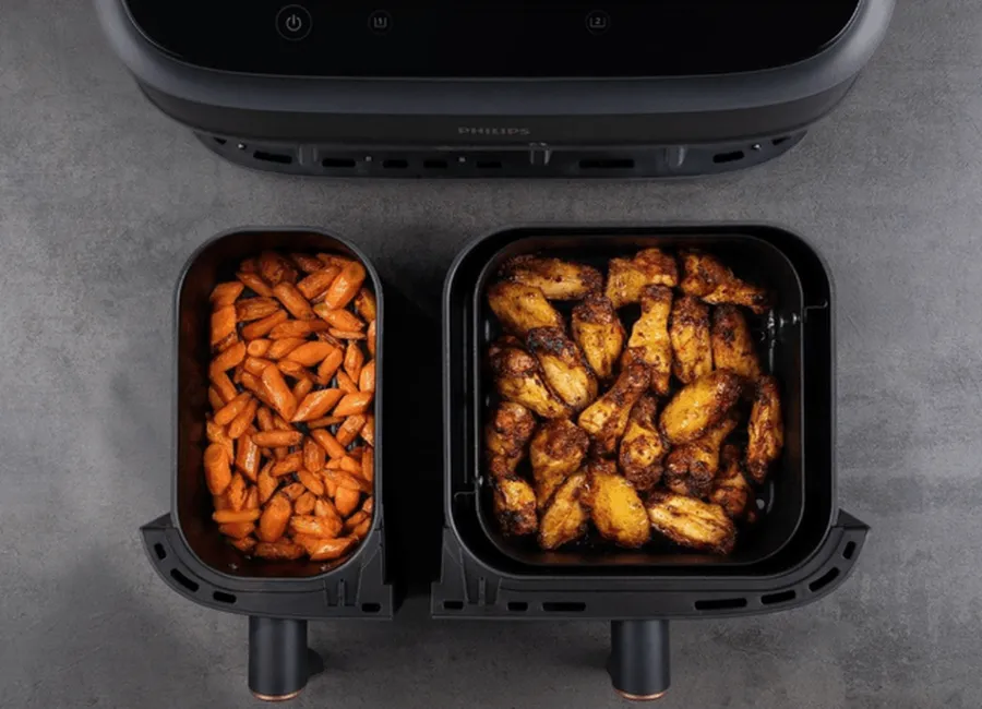 Ailes de poulet sauce barbecue aux carottes au airfryer