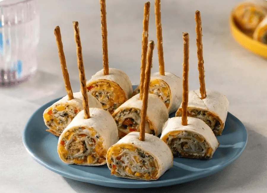 Roulés de tortilla aux légumes au airfryer