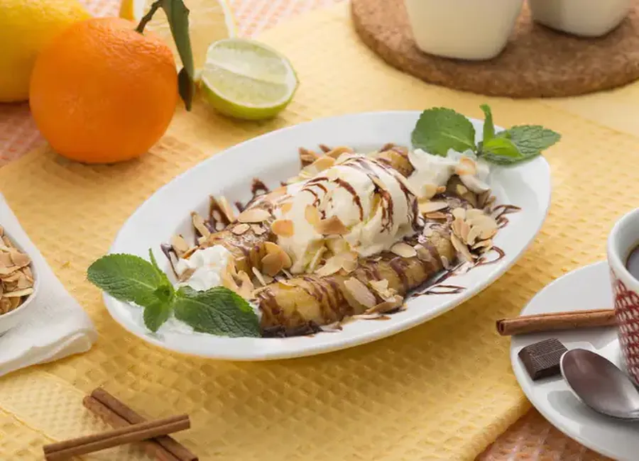 Banana split au airfryer