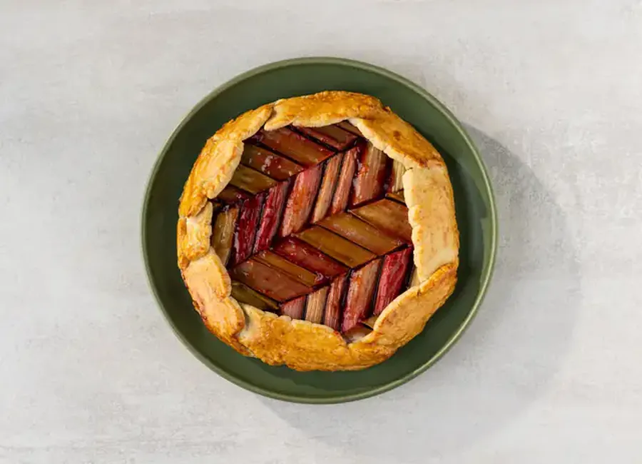 Galette à la rhubarbe au airfryer