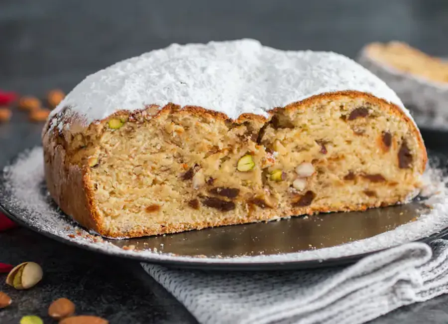 Gâteau de noël aux abricots et fruits à coque au airfryer
