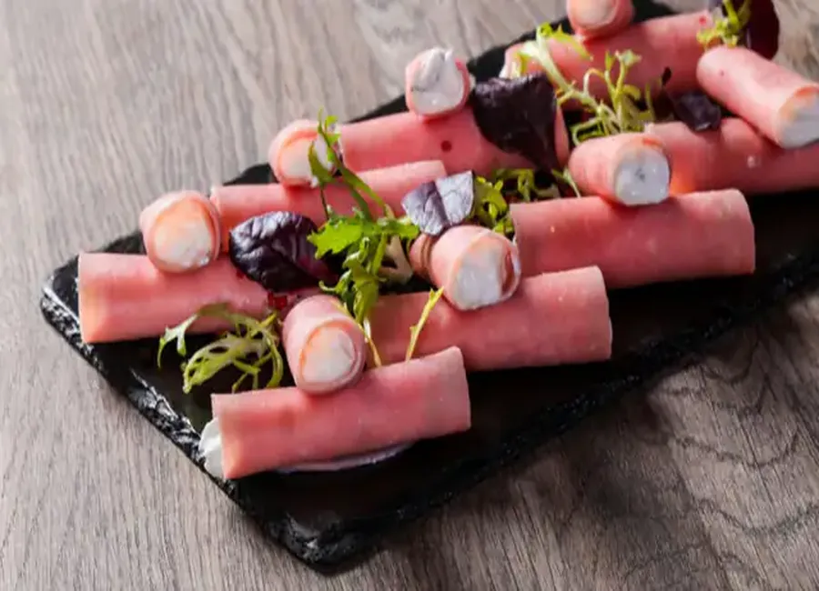 Roulés de jambon de dinde au fromage frais