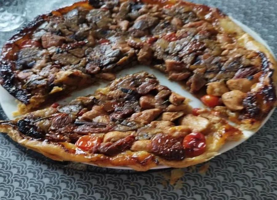 Tatin de poulet et aubergines