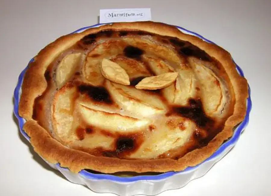 Tarte aux pommes et à la crème de marrons