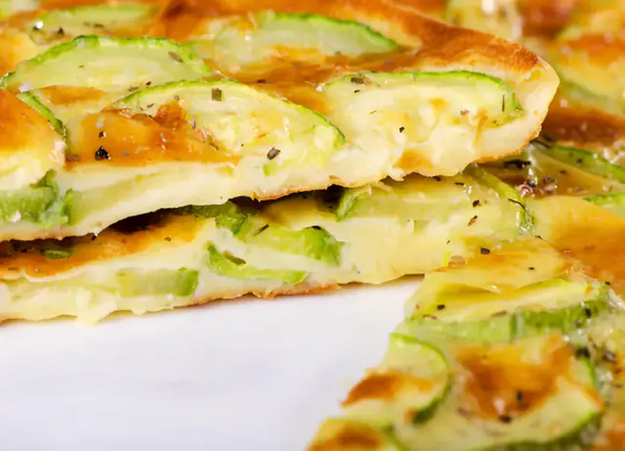 Quiche sans pâte courgette et feta au airfryer