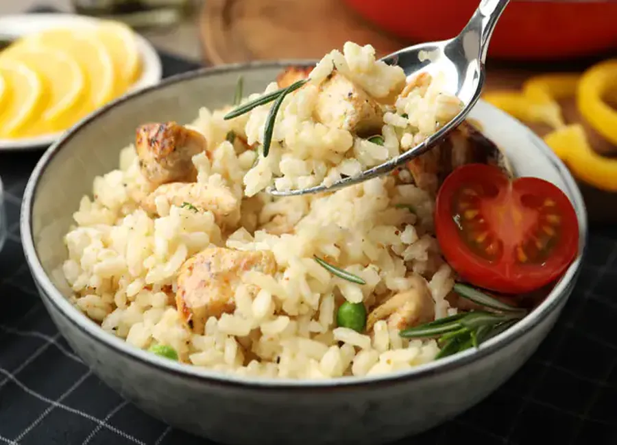 Risotto de poulet au cookeo