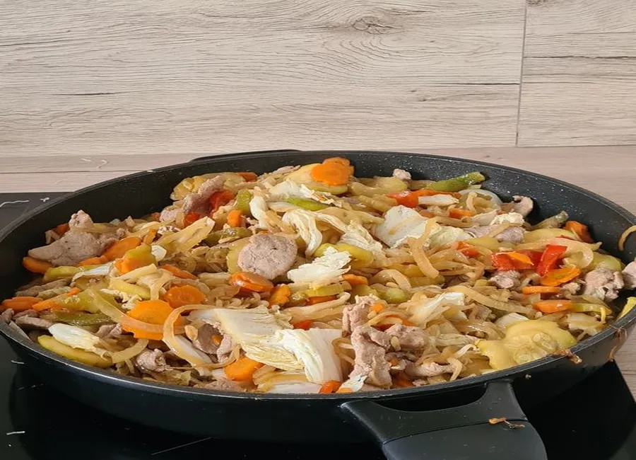 Filet mignon de porc et légumes à la chinoise