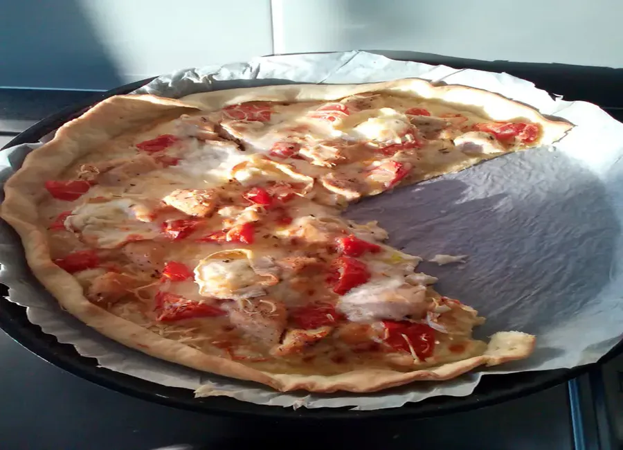 Tarte au poulet et au chèvre