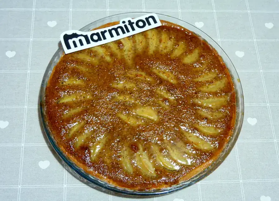 Tarte poires-chocolat noisettine