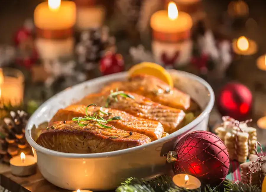 Pavés de saumon de noël rôtis au airfryer
