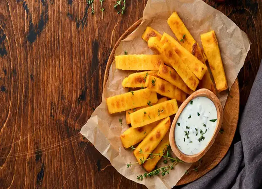 Frites de polenta dorées au airfryer