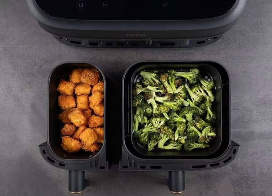 Bouchées de saumon croustillantes et brocoli au airfryer