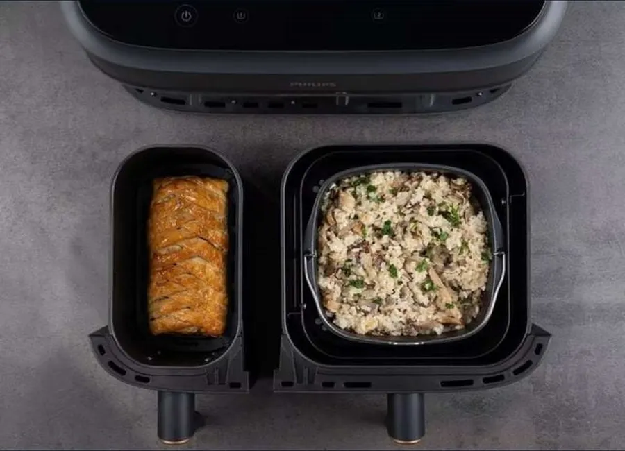 Risotto aux champignons et tarte au chocolat au airfryer