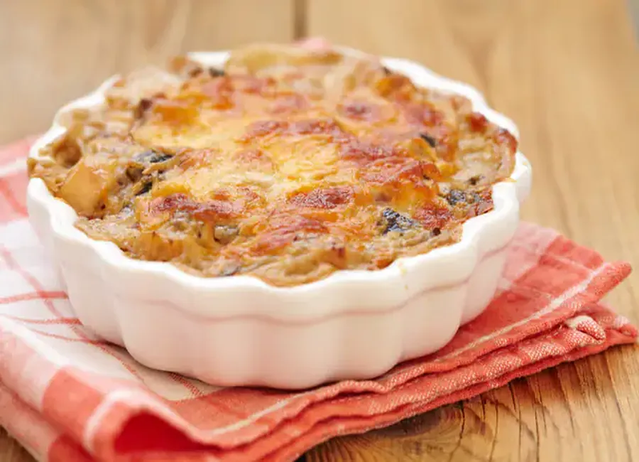 Gratin crabe-champignons