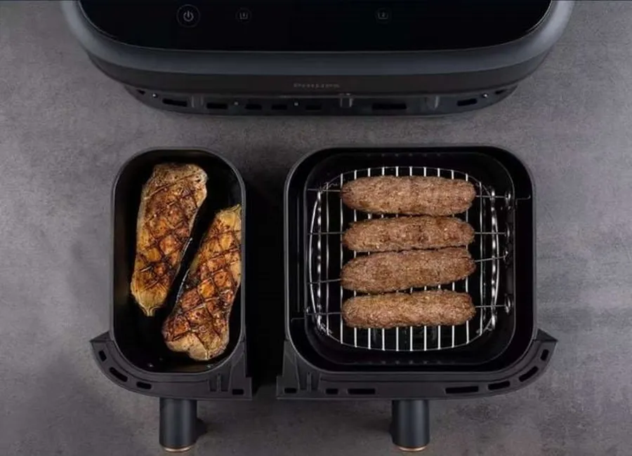 Kebabs d'agneau et baba ganoush au airfryer