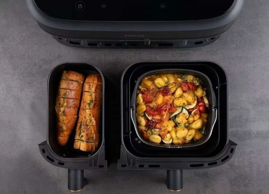 Gratin de gnocchis et baguette à l'ail au airfryer