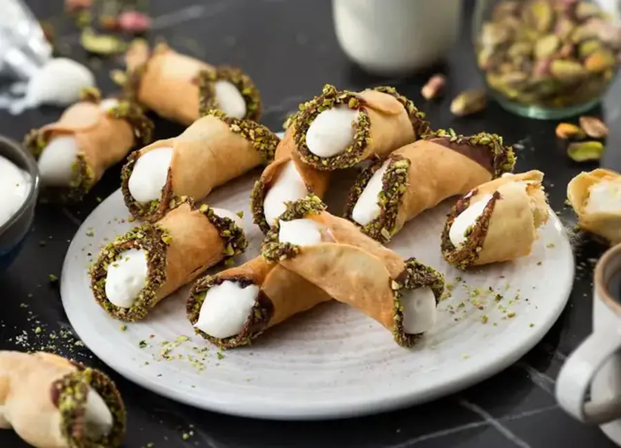 Cannoli fourrés au mascarpone au airfryer