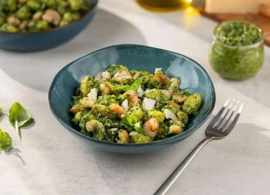Gnocchis aux crevettes au airfryer