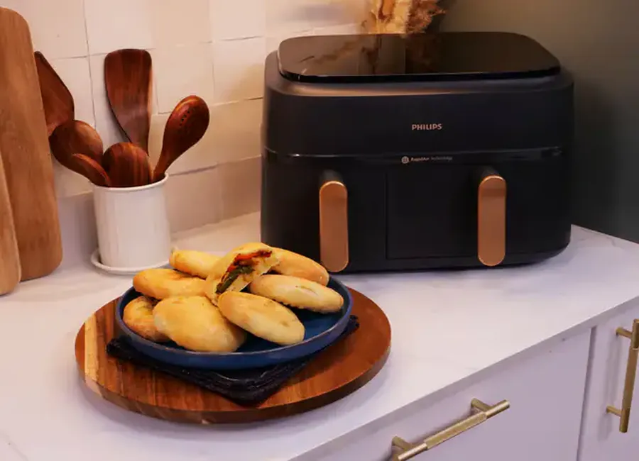 Batbouts farcis au poulet et aux légumes au airfryer