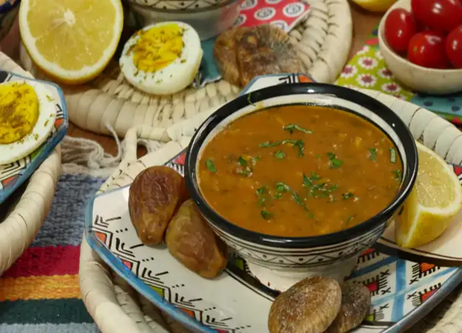Chorba tunisienne à l'agneau
