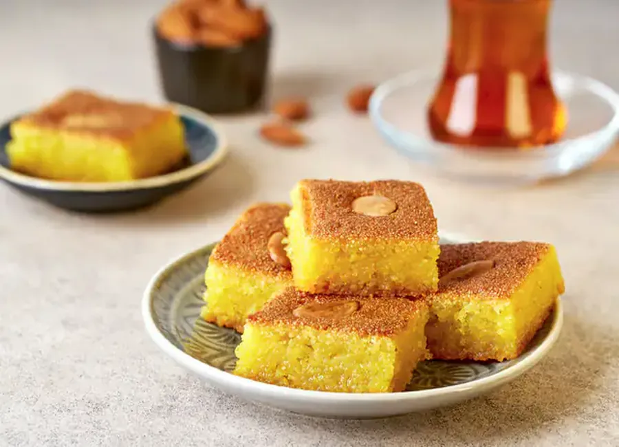 Gâteau de semoule aux raisins sec