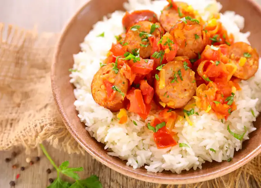 Rougail saucisse rapide au airfryer