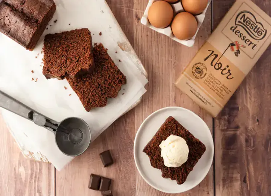 Moelleux au chocolat nestlé dessert® et crème glacée à la vanille