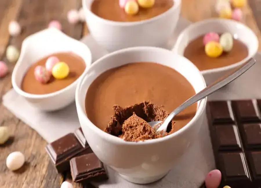 Mousse au chocolat de pâques