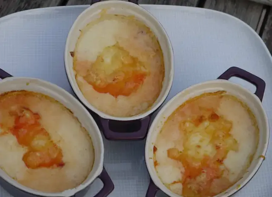 Cassolettes d'écrevisses gratinées