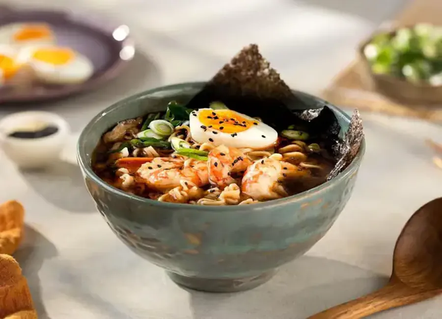 Ramen aux crevettes rapide au airfryer