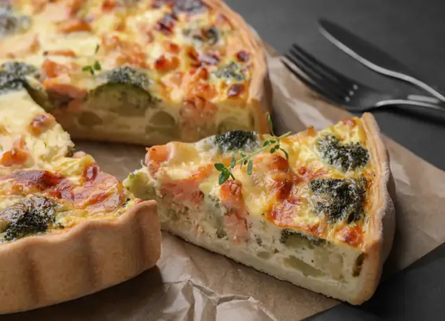 Quiche saumon-crevettes