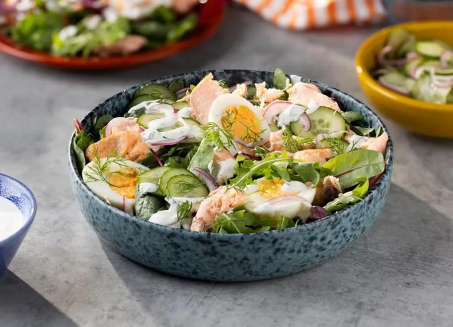 Salade de saumon aux œufs