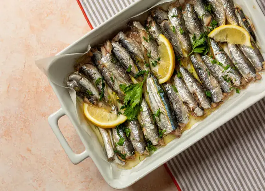 Sardines crues marinées au citron