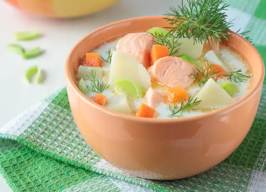 Saumon aux poireaux