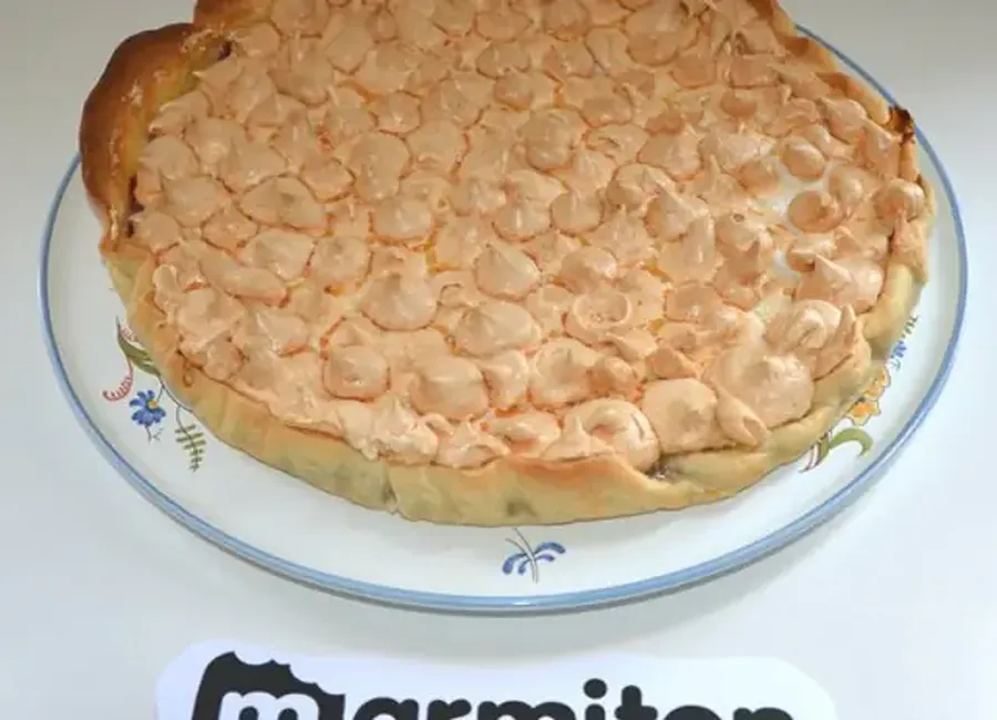 Tarte à la framboise meringuée