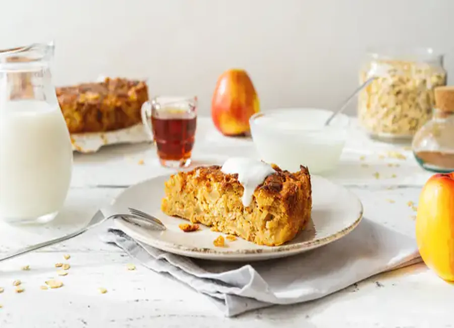 Gâteau yaourt flocon d'avoine pomme