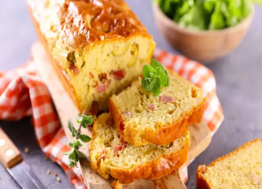 Cake olives lardons gruyère au airfryer