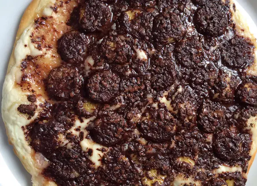 Pizza banane chocolat